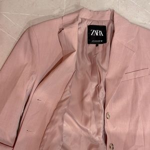 Zara Baby Pink Oversized Women’s Power Blazer Size Small